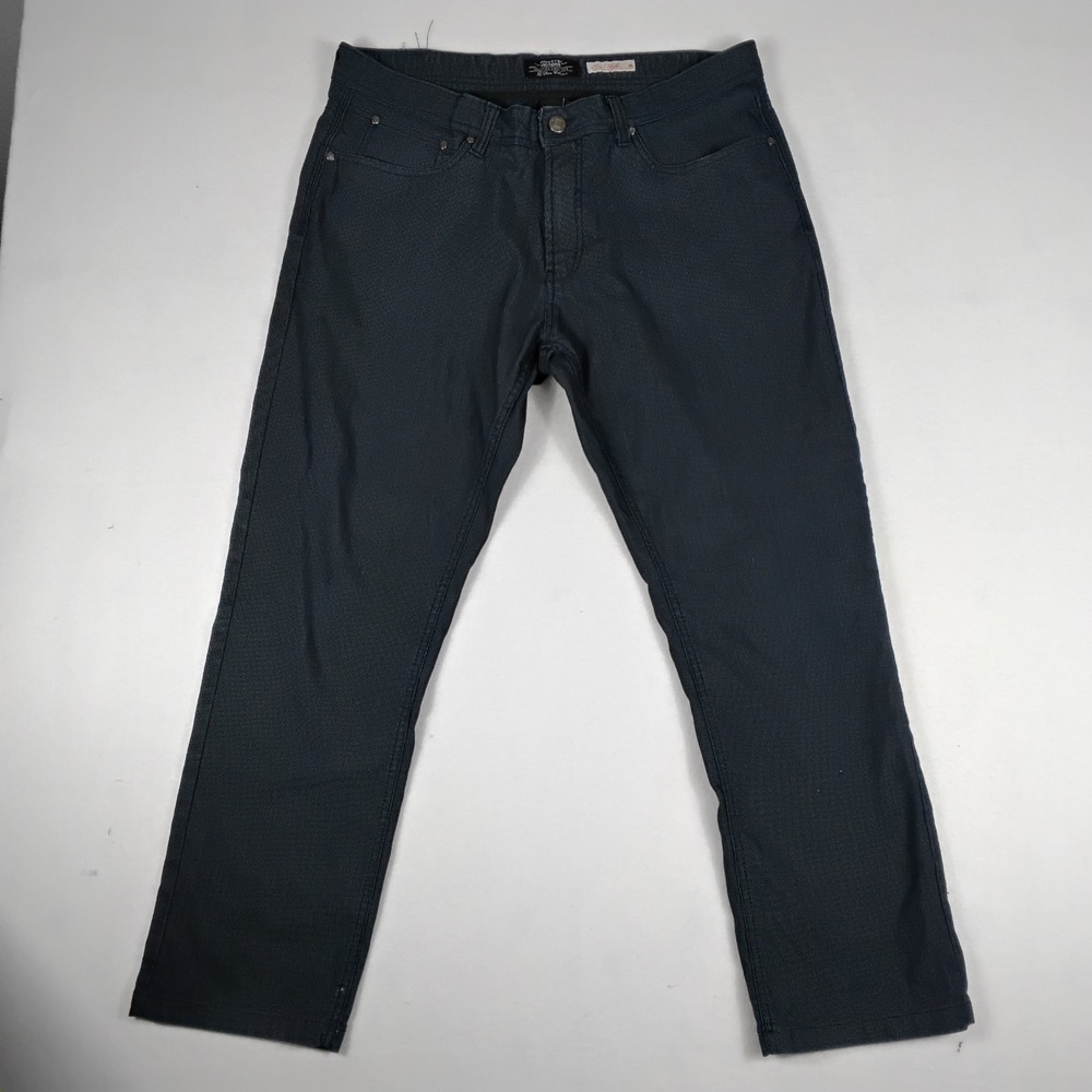 Private Member Mens 36 Dark Wash Slim Straight Jeans Copper Rivet 5-Pocket EUC